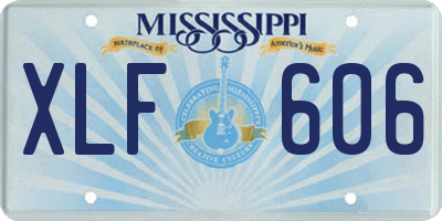 MS license plate XLF606