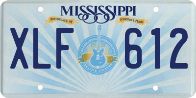 MS license plate XLF612