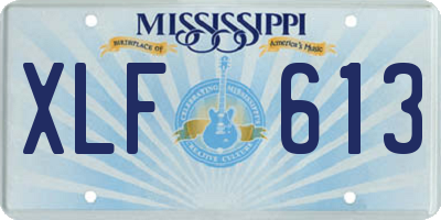 MS license plate XLF613