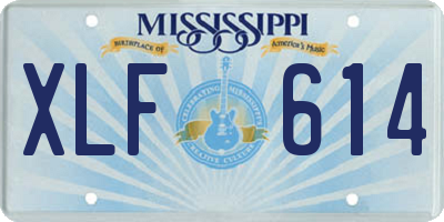 MS license plate XLF614