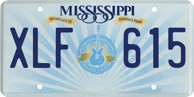 MS license plate XLF615