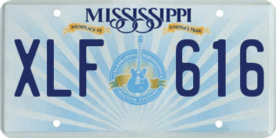 MS license plate XLF616