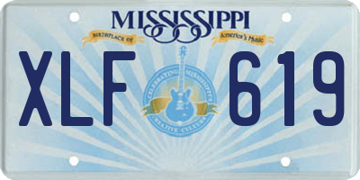 MS license plate XLF619