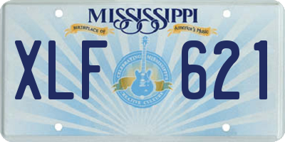 MS license plate XLF621