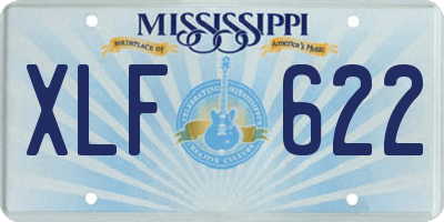 MS license plate XLF622