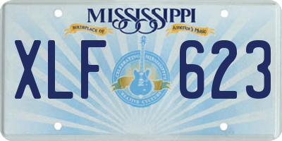 MS license plate XLF623