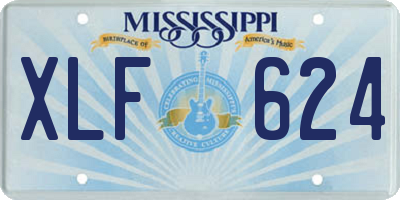 MS license plate XLF624