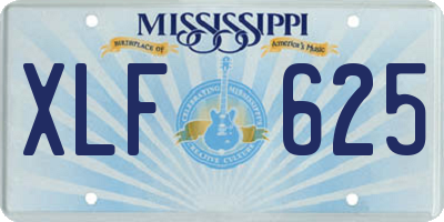 MS license plate XLF625