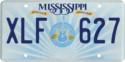 MS license plate XLF627