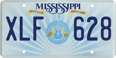 MS license plate XLF628