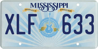 MS license plate XLF633