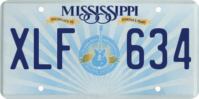 MS license plate XLF634