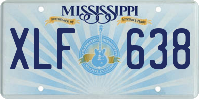 MS license plate XLF638