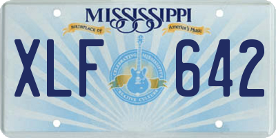 MS license plate XLF642