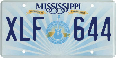 MS license plate XLF644