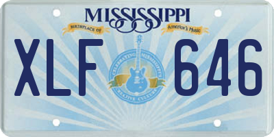 MS license plate XLF646
