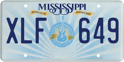 MS license plate XLF649