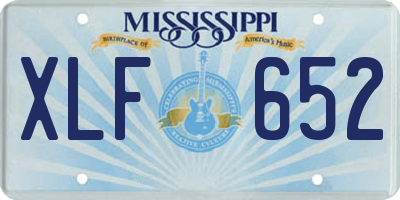 MS license plate XLF652