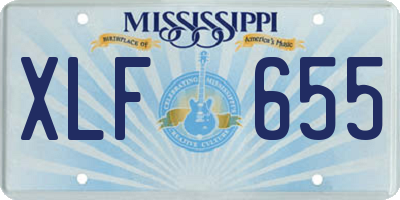 MS license plate XLF655