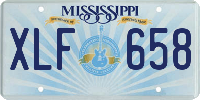 MS license plate XLF658