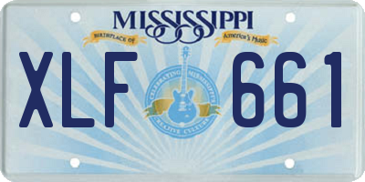 MS license plate XLF661