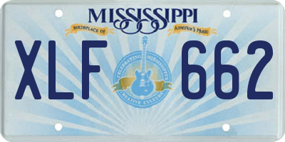 MS license plate XLF662