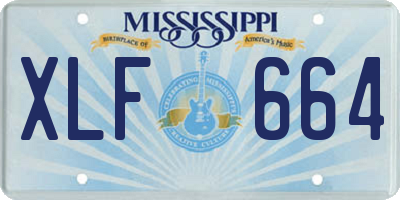 MS license plate XLF664