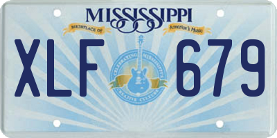 MS license plate XLF679