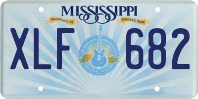 MS license plate XLF682