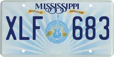 MS license plate XLF683