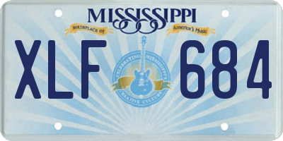 MS license plate XLF684