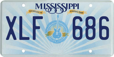 MS license plate XLF686