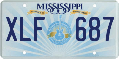 MS license plate XLF687