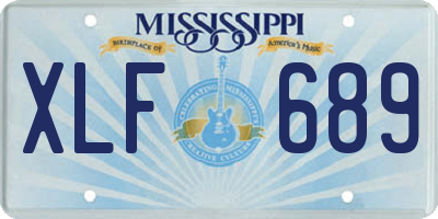 MS license plate XLF689