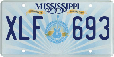 MS license plate XLF693