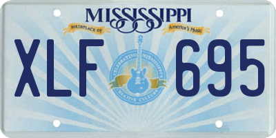 MS license plate XLF695