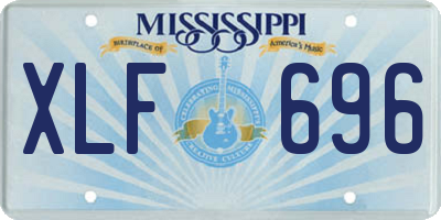 MS license plate XLF696