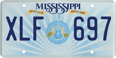 MS license plate XLF697