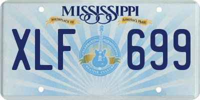 MS license plate XLF699