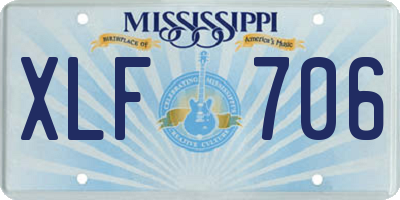 MS license plate XLF706