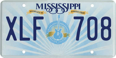 MS license plate XLF708