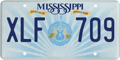 MS license plate XLF709