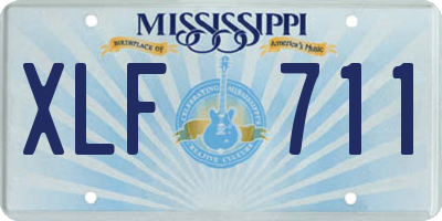 MS license plate XLF711