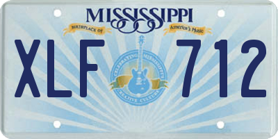 MS license plate XLF712