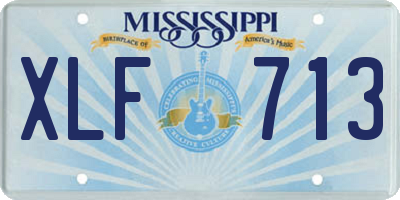 MS license plate XLF713