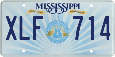 MS license plate XLF714