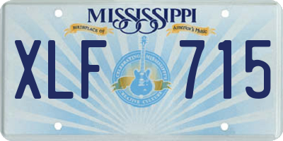 MS license plate XLF715