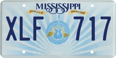 MS license plate XLF717