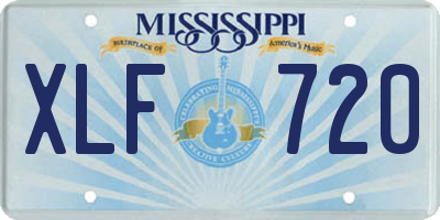 MS license plate XLF720
