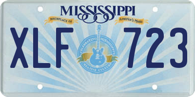 MS license plate XLF723